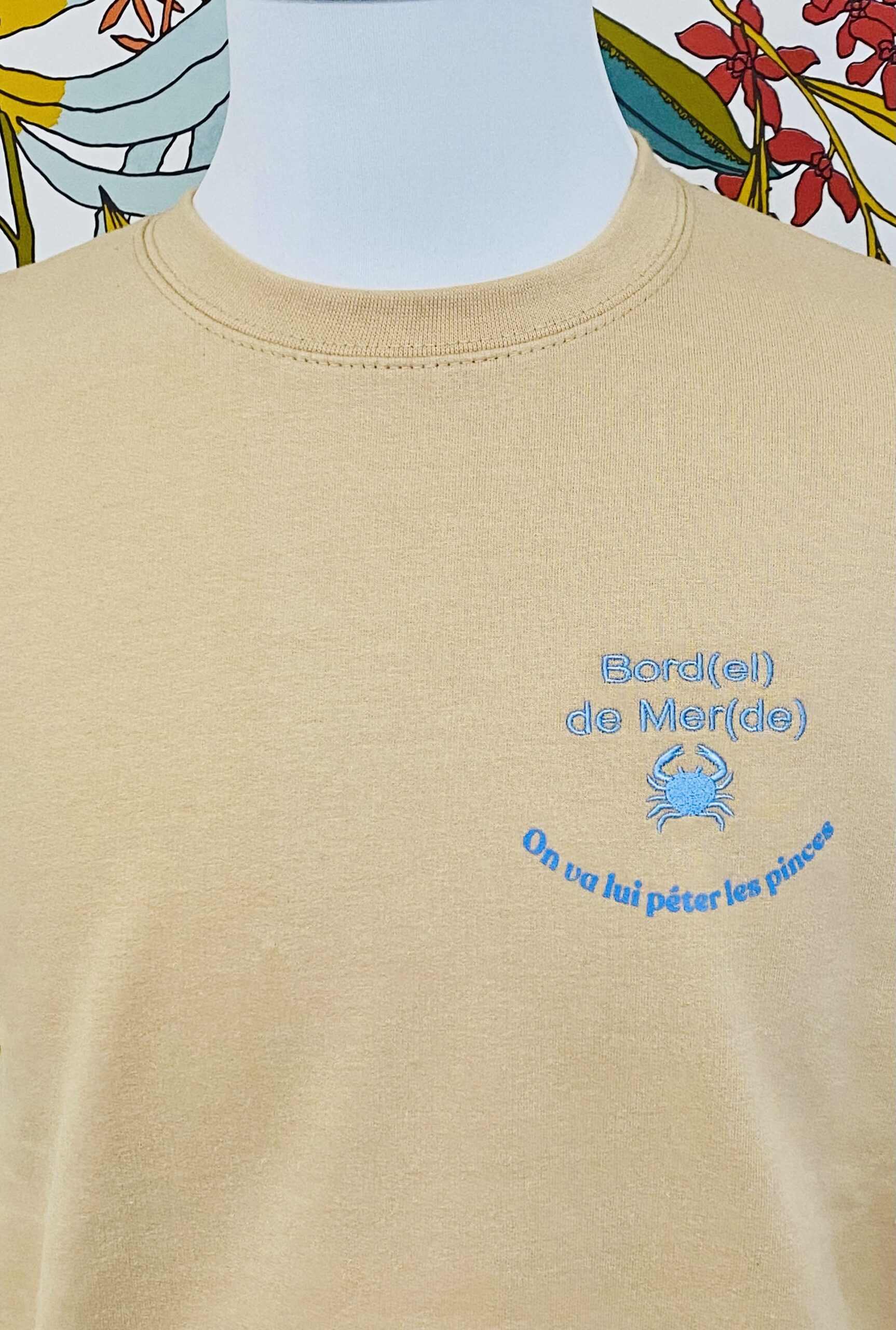 Sweat col rond brodé et floqué – Image 6