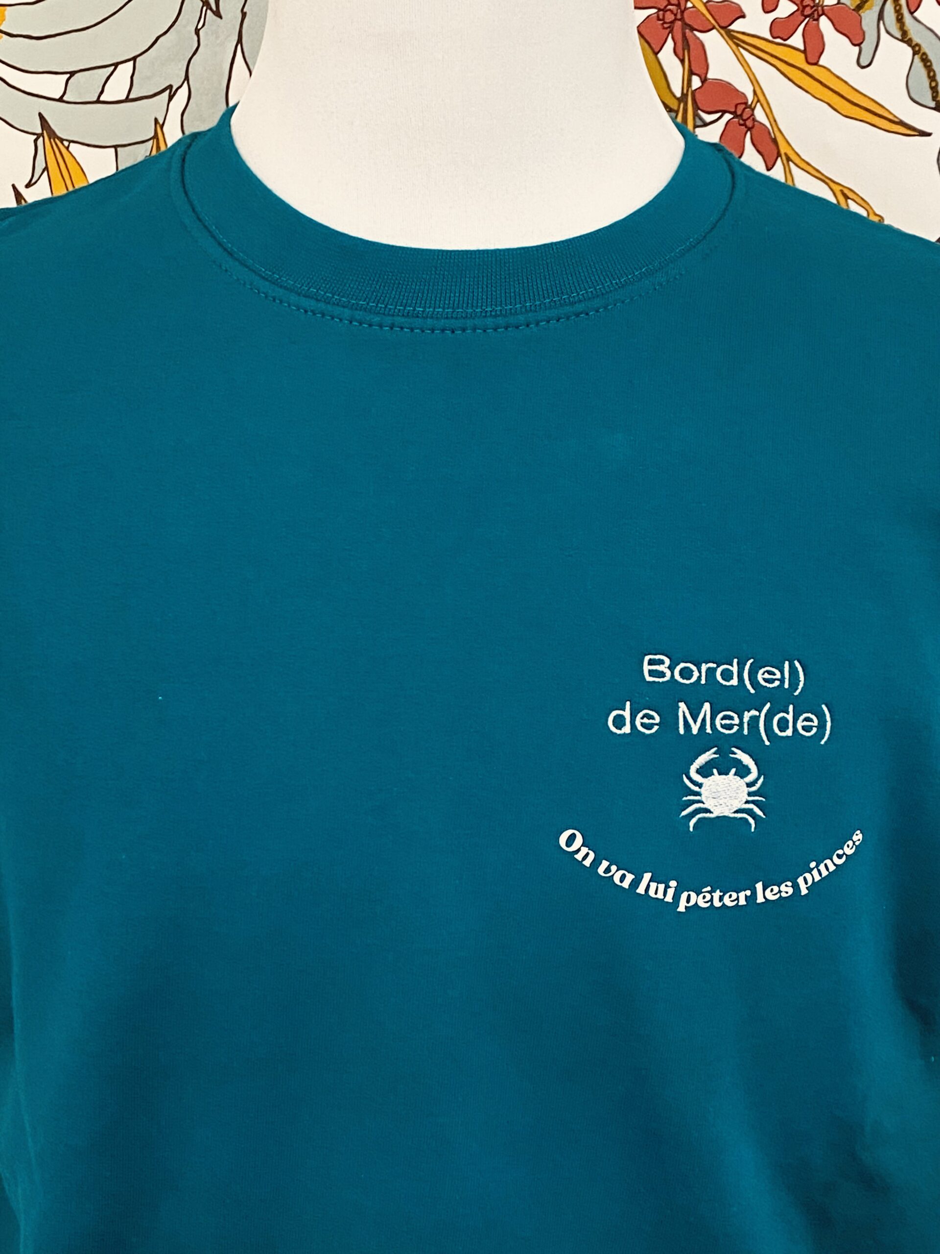 Sweat col rond brodé et floqué – Image 4
