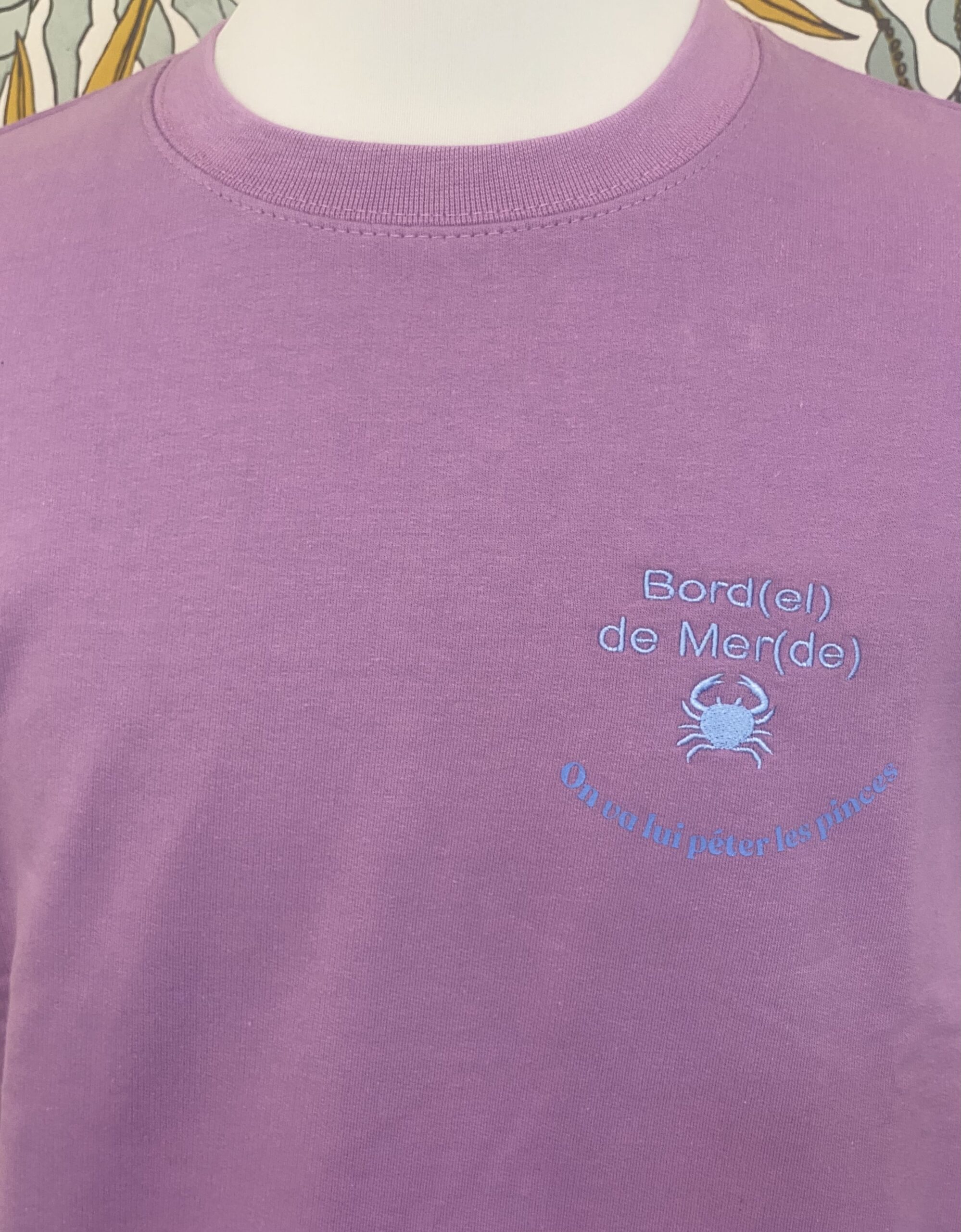 Sweat col rond brodé et floqué – Image 3